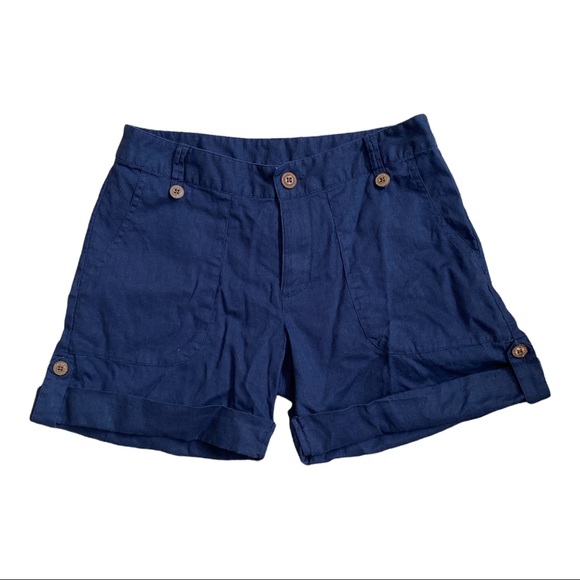 Patagonia Navy Hemp Blend Cuffed Shorts   [139] - Picture 1 of 3